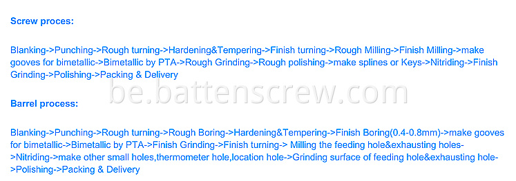 90/28 PP, PE грануляванай перапрацоўкай экструзійнай шрубавай бочкай